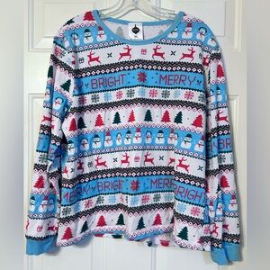 Lightweight Christmas women’s pajama top, size XL